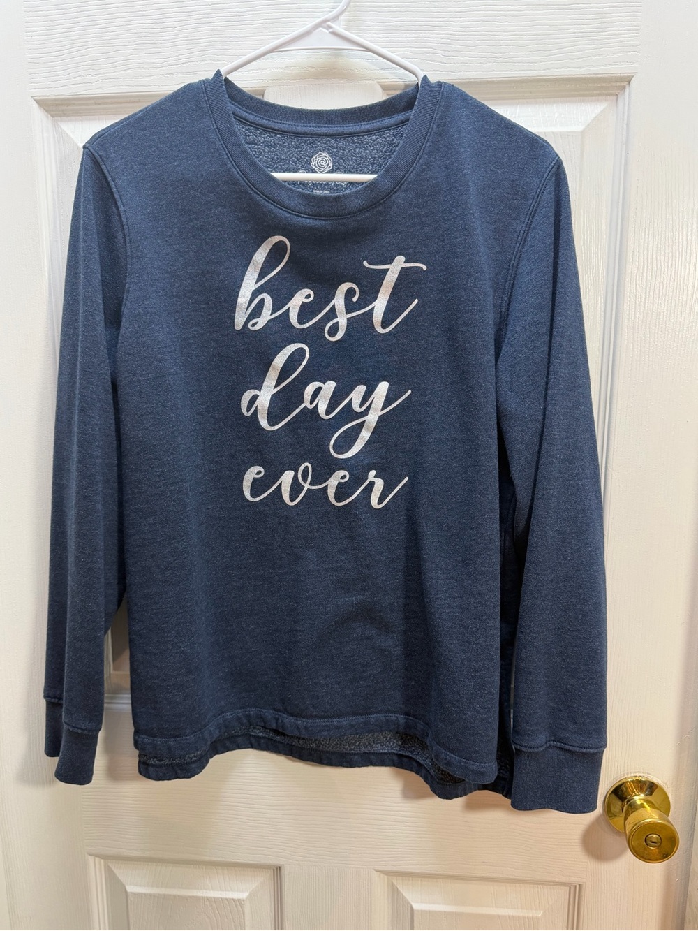 'Best Day Ever' Navy Blue Graphic Sweatshirt